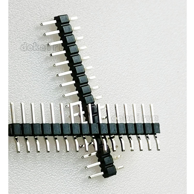 2.0MM 卧贴排针1*3/5/8/10/16/20/40P 单排卧式贴片针 总高L9.4MM