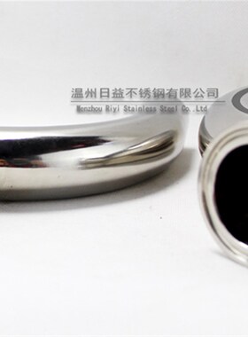 304快装U型三通焊接式 U三通卫生级管件卡箍式U管180弯头镜面弯管
