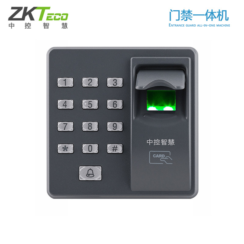 中控X6指纹门禁机 指纹ID IC密码刷卡一体机指纹密码带门铃按键机