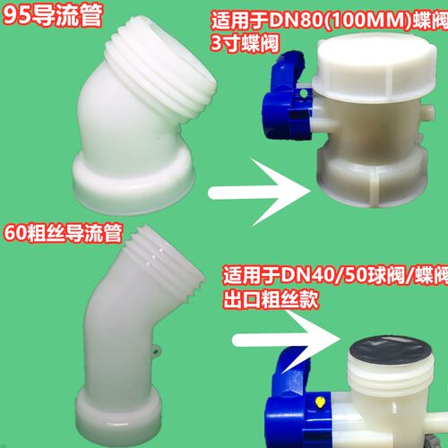 IBC吨桶接头耐酸碱吨桶塑料接头放料管吨桶导流管60粗丝80细丝