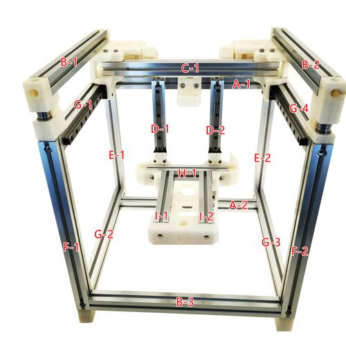 Voron 0/0.1 1515铝合金型材外框支架v0彩色铝套件CNC精铣打孔攻