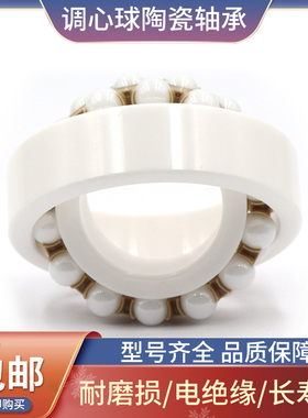 氧化锆调心球陶瓷轴承 1207 1208 1209 1210 CE 高精度无油自润滑