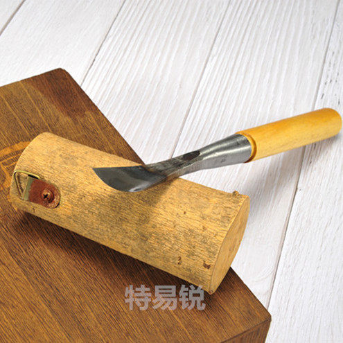 木雕工具东阳手工木工雕刻刀挖勺盘木工凿子带把磨好打坯中圆刀