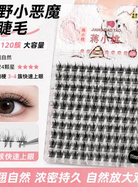蒋小桃纯野小恶魔朵毛11-13mm全规格新手易贴芭比漫画眼分段睫毛