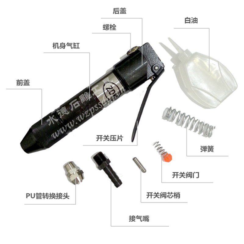 石雕工具浮雕造型石材气动雕刻机雕刻笔鸭头小型凿毛机气铲
