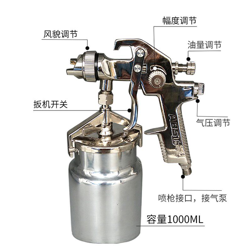 ABST气动油漆喷枪 汽车喷涂油漆枪工业涂料家用喷漆高雾化喷漆枪