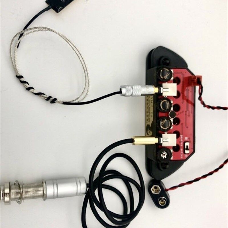 沐铃P01-3.5木吉他拾音器贴片拾音器配老齐二代三代舒特勒拾音器