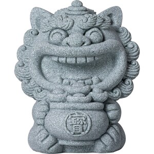 国潮风狮爷茶宠摆件创意招财上上签聚宝盆可爱石狮子桌面装饰礼物