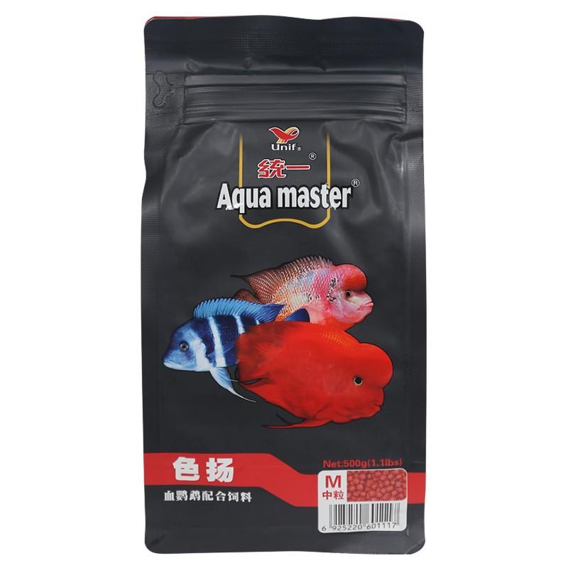 统一血鹦鹉鱼饲料虾红素增红增色罗汉鱼饲料观赏鱼鱼粮小颗粒鱼食