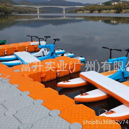 水上游乐园靠岸浮筒码头 游船停靠泊位 大浮力钓鱼浮台