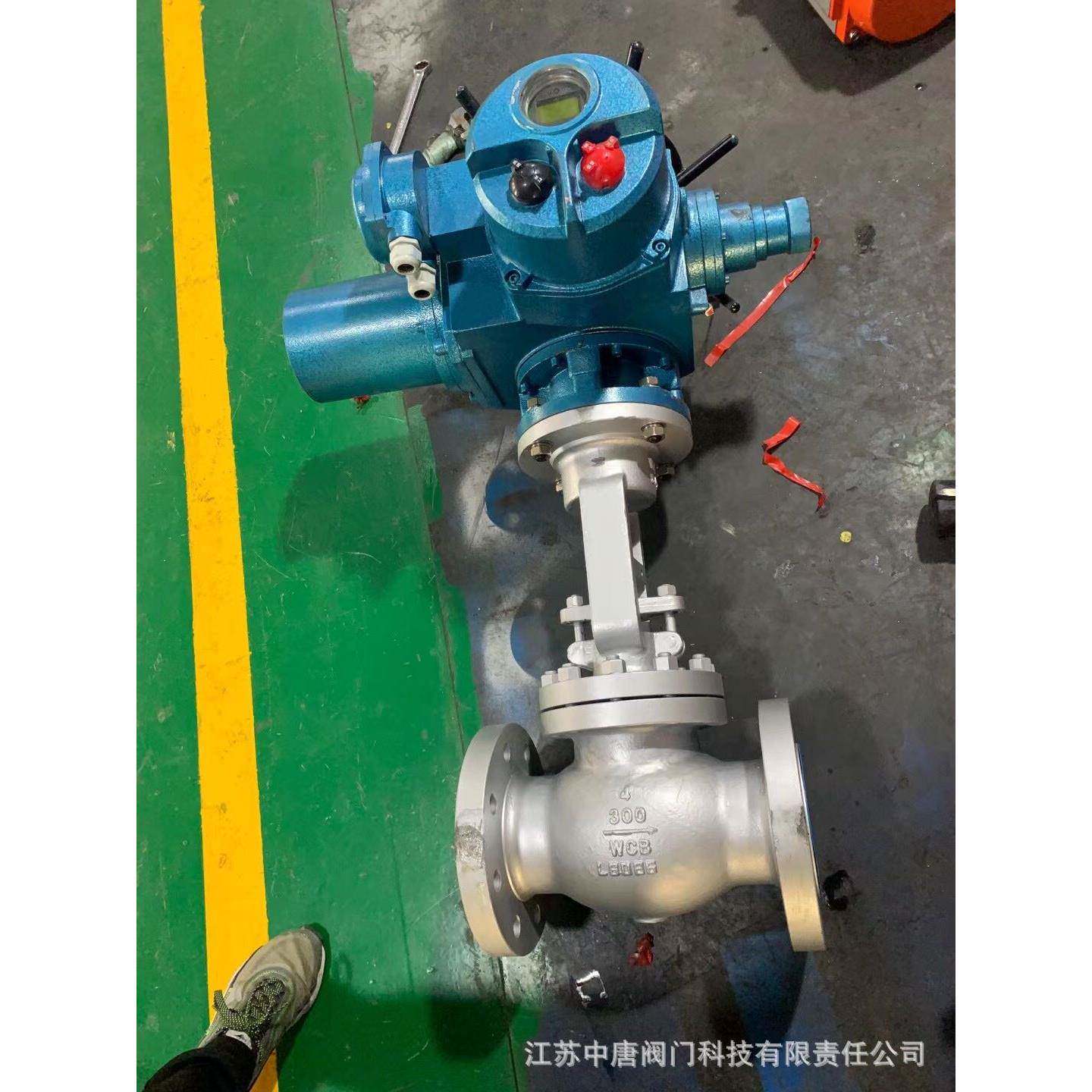 J941Y-300LBC防爆一体式电动美标截止阀 导热油电动蒸汽截止阀WCB