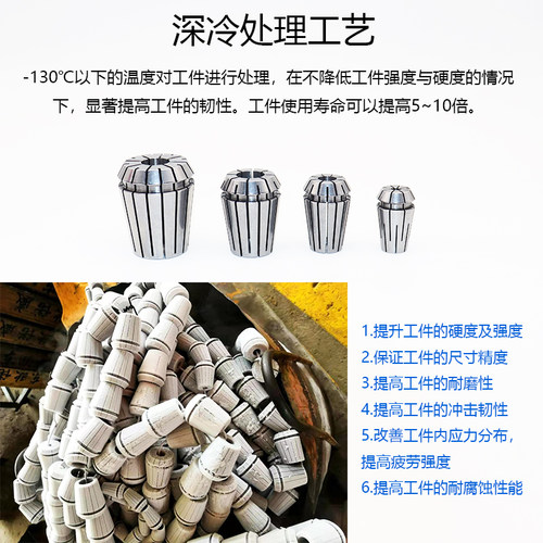 高精ER16 20 25 32 40筒夹数控加工中心刀柄用铣刀弹性夹头夹套