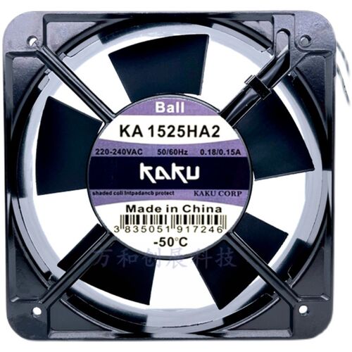 全新卡固KAKU KA1725/1525HA2 轴流风机 220V 机柜交流散热风扇