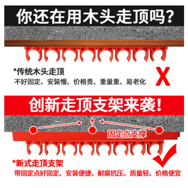 明思达组合排卡支架走顶专用线管排卡骑马卡吊卡管卡底座顶板固定