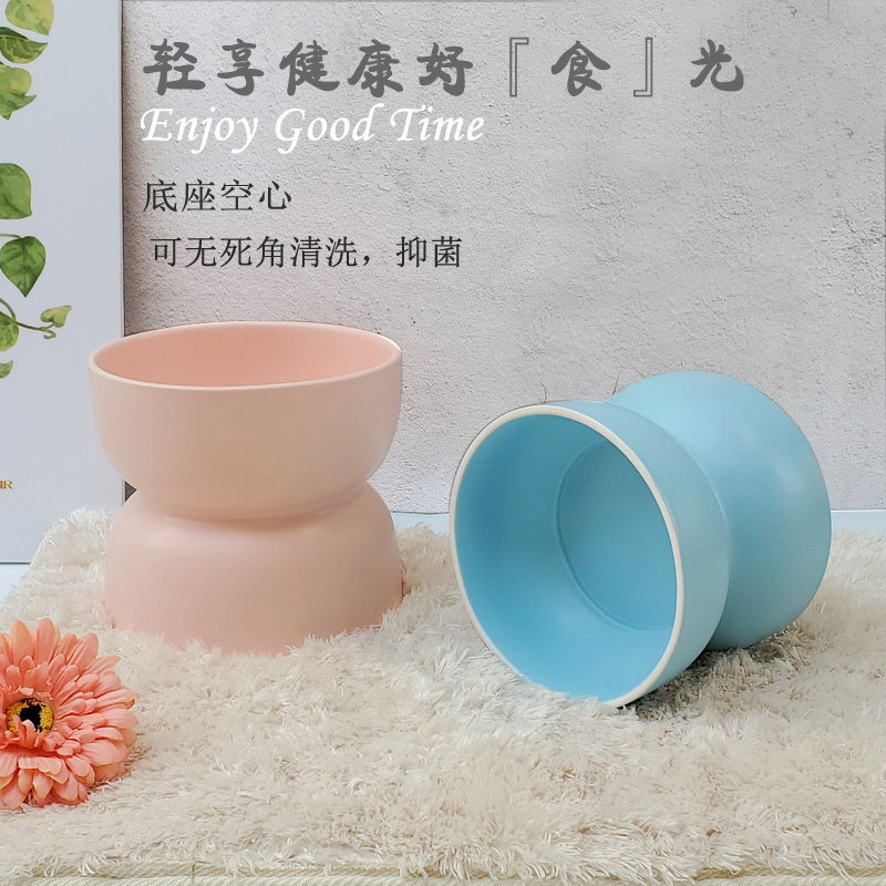 陶瓷护颈椎狗狗食盆大型犬狗粮盆防打翻高脚饭盆水碗中型宠物用品