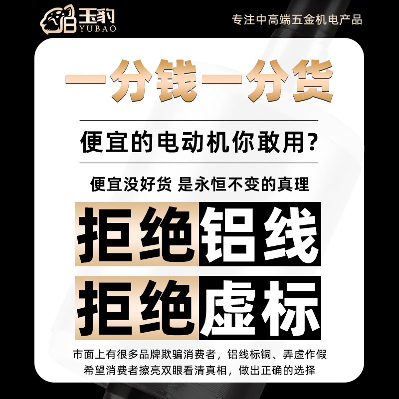 单相电机220V纯铜线小型两相0.75/1.1/1.5/2.2/3KW高速异步电动机