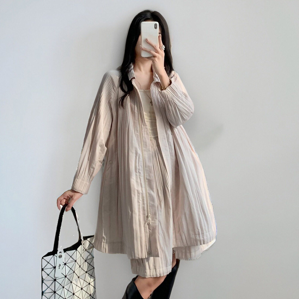 棉服羽绒服女中长款宽松韩版高级感宽松休闲百搭褶皱棉衣外套加厚