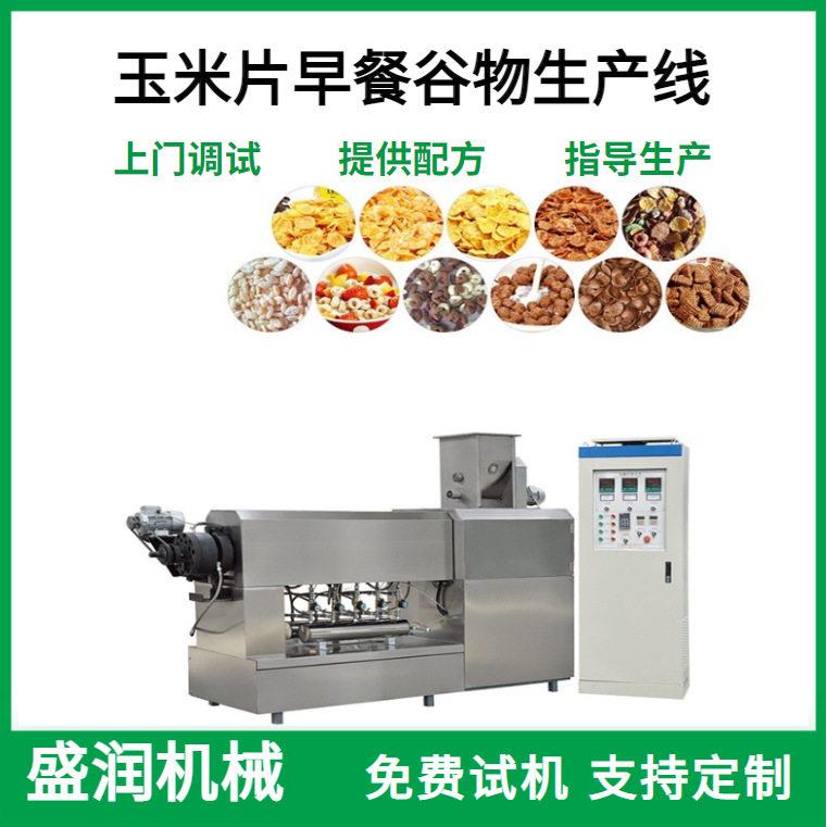 小型商业加工设备早餐谷物全自动膨化挤出机玉米片整套生产线