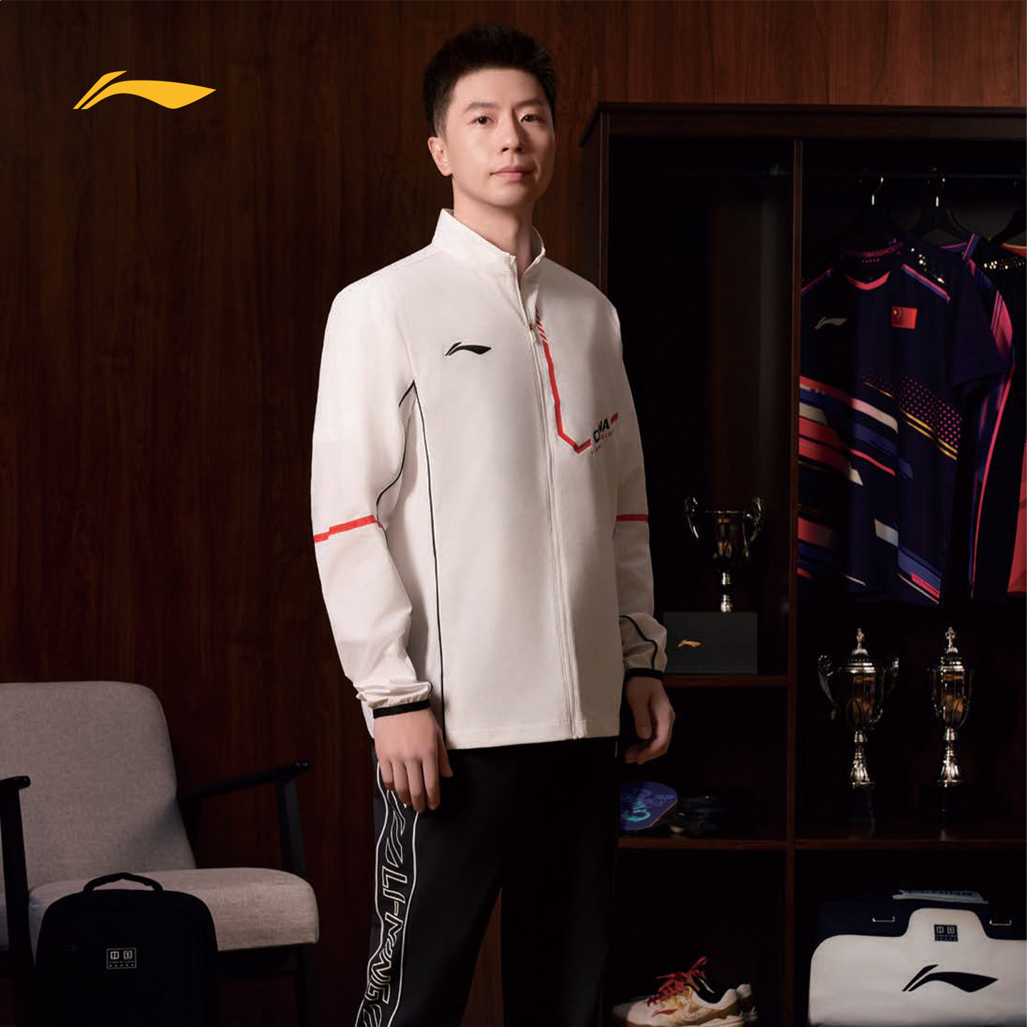 李宁官方正品乒乓球服外套男女同款透气舒适轻盈立领运动休闲外套图片