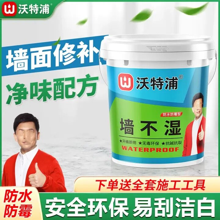 沃特浦墙不湿墙面修补膏家用环保防水防霉补墙抗碱涂鸦补白腻子粉