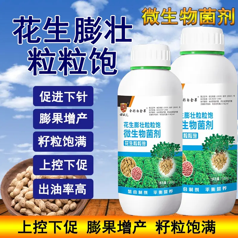 田状元花生膨壮粒粒饱籽微生物菌剂促进下针膨果增产籽粒饱巧生金