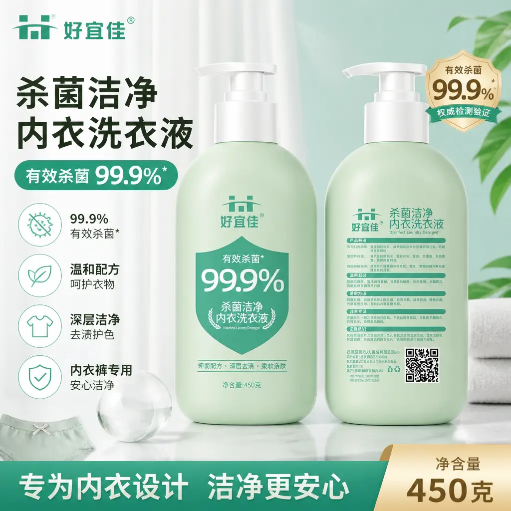 好宜佳内衣洗衣液杀菌洁净贴身衣物内裤专用去污去渍除螨母婴可用