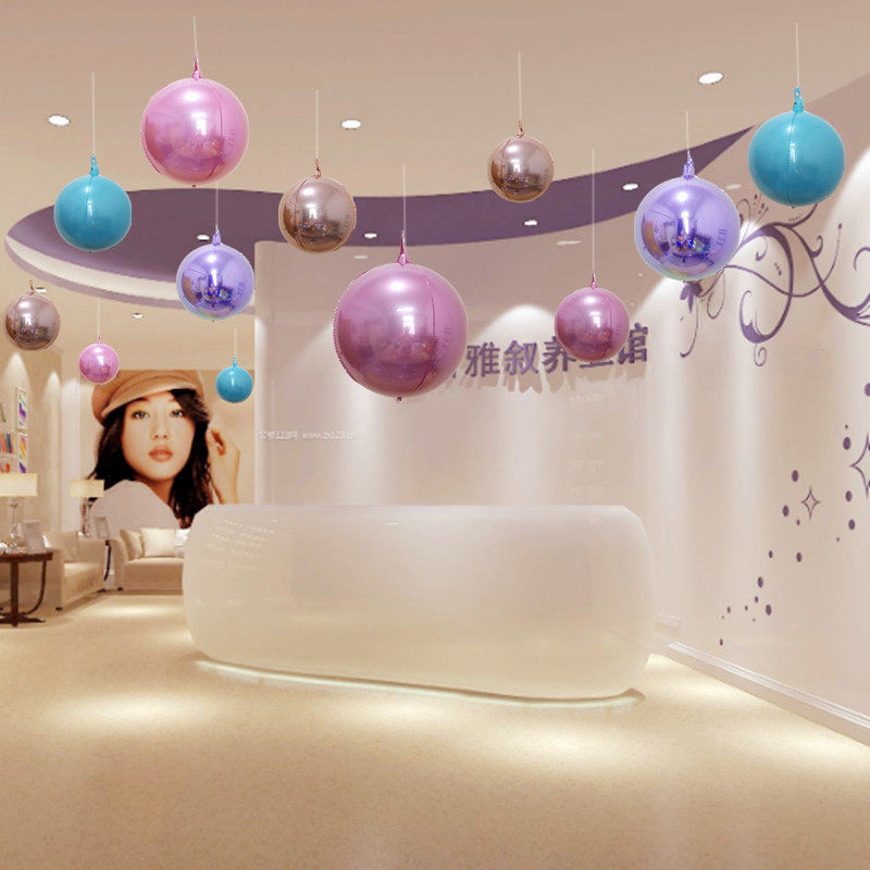 店面装饰气球周年庆活动开业气氛布置商场美容院珠宝金店吊顶场景