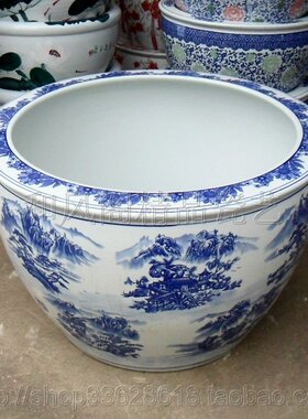 免邮 大码特大号 种树铁树花盆 大型花盆 陶瓷大花盆 72CM