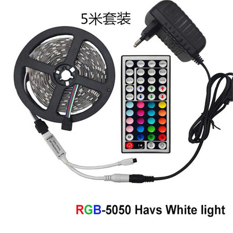 LED七彩灯带套装12V5050RGB灯条变色软灯条渐变呼吸光带家装吊顶