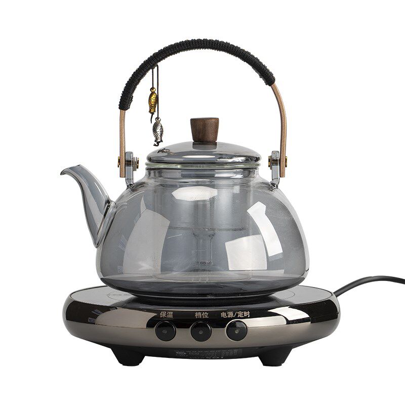 高档电陶炉煮茶壶一套家用玻璃蒸煮茶围炉煮茶简约耐热商用养生壶