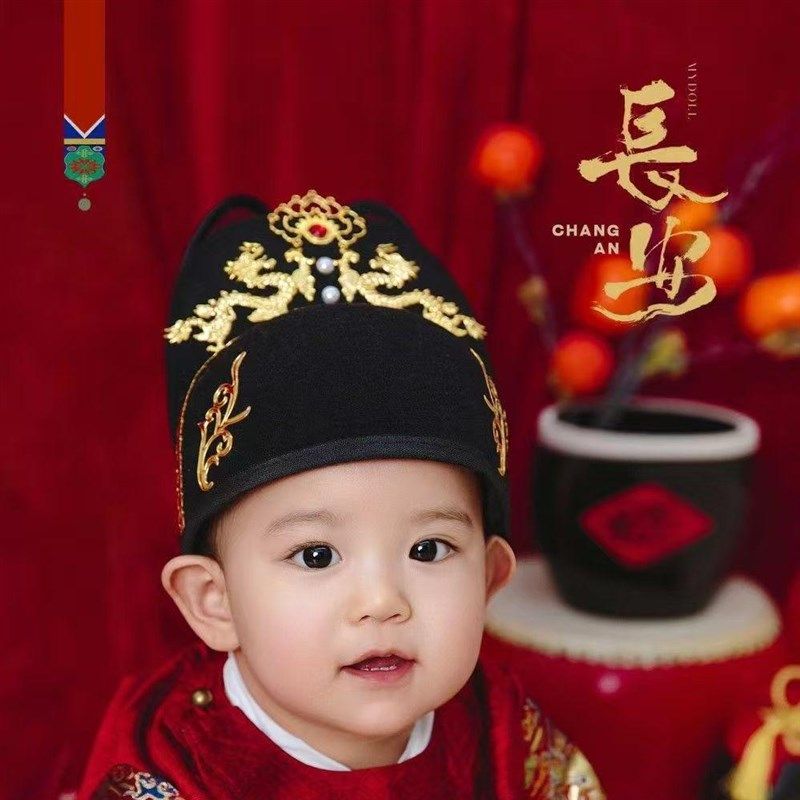 周岁礼服男宝宝春秋唐装中式男童一岁抓周生日宴汉服龙袍大褂旗袍