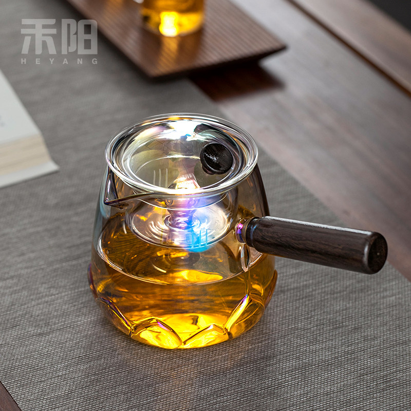 禾阳 侧把煮茶壶电陶炉煮茶烧水泡茶专用耐高加厚温蒸煮茶器套装