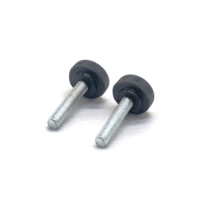 17头M5白黑色方便手拧塑料手柄调节螺丝滚花灯饰螺丝灯箱手拧圆头