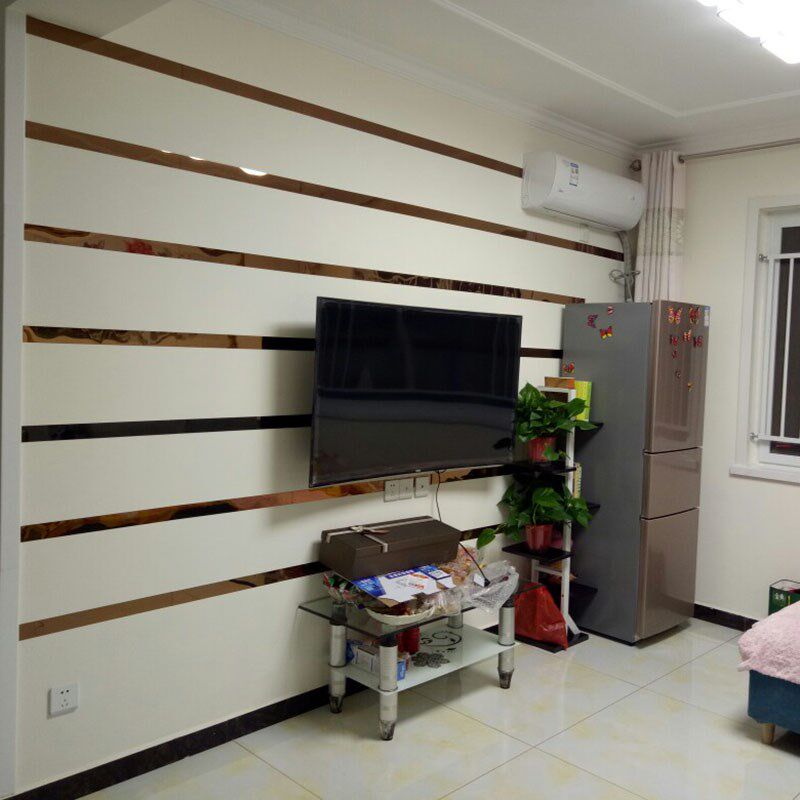 亚克力长条3d立体镜面墙贴客厅电视背景墙吊顶天花板边框自粘腰线