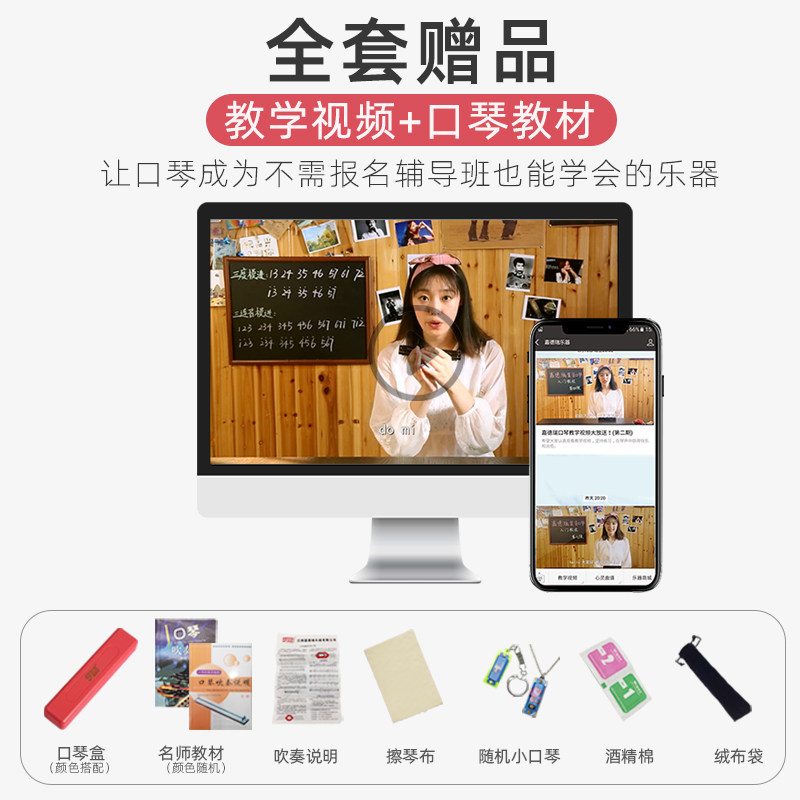 口琴24孔复音C调成人初学者学生儿童入门自学口风琴可刻字乐器
