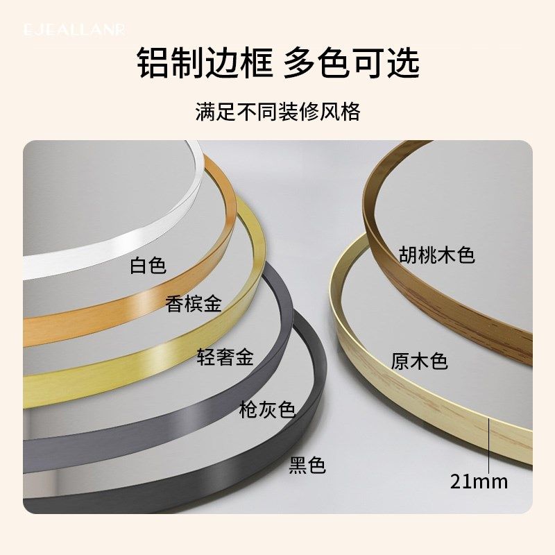 镜子全身穿衣镜带挂钩家用小户型极窄客厅卧室玄关壁挂式全身镜子