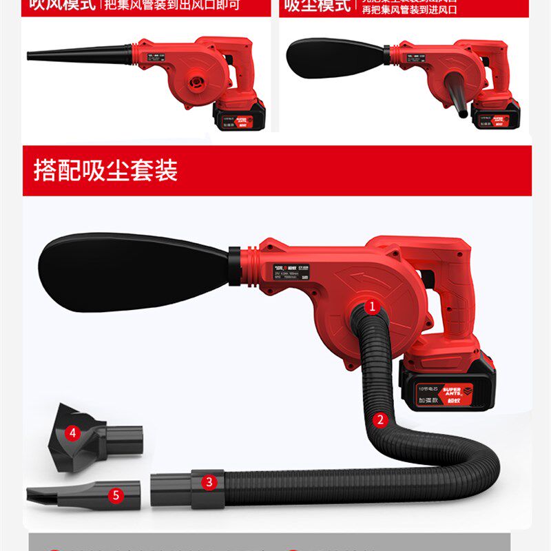 电脑主机清灰吹风机吹灰尘锂电吹灰机家用鼓风机电动吹气尘枪充电