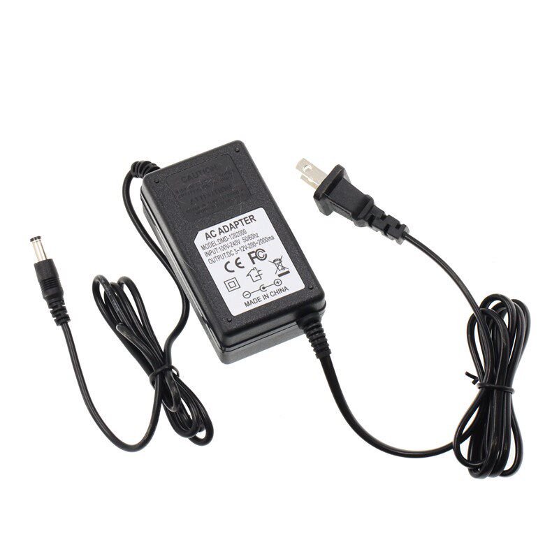 全新可调电压电源3~12V 2A桌面式双线 风扇调速器 开关电源适配器