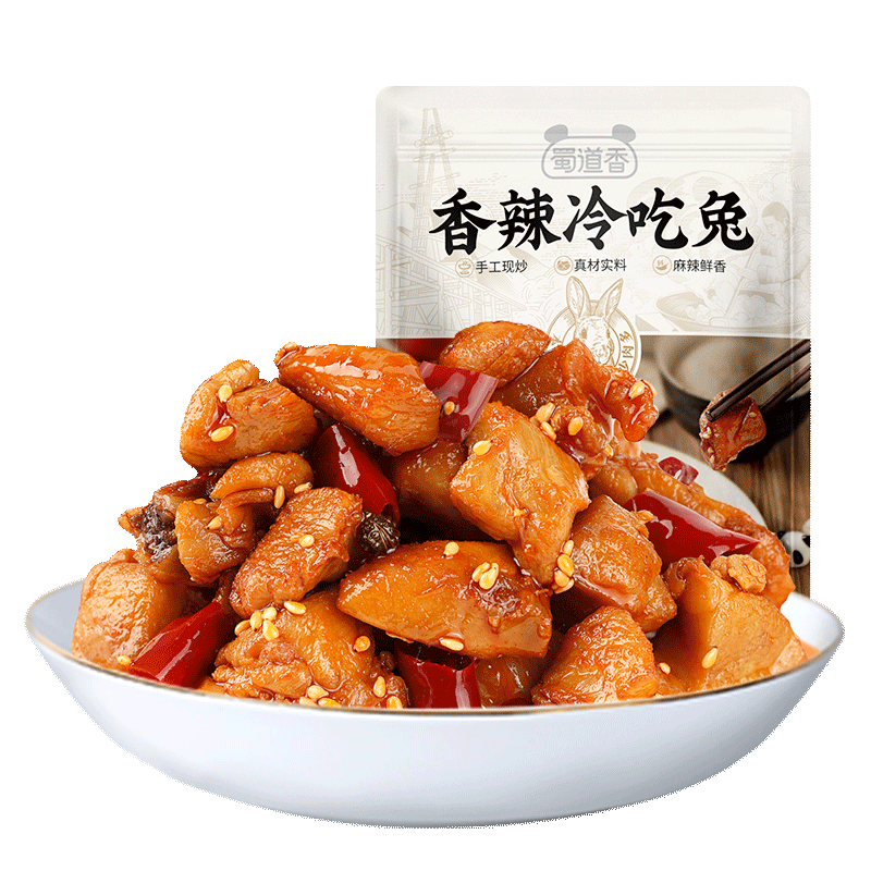 蜀道香自贡风味冷吃兔100g*兔肉干/兔丁