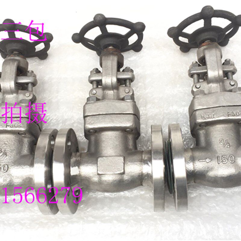 J41W-150LB不锈钢美标法兰截止阀304锻钢硬密封截止阀闸阀DN15-50