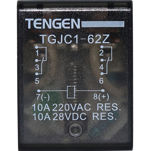 天正 TGJC1-62Z 小型继电器HH62P 中间继电器大宽8脚220V 24V带灯