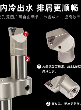 CBR20/30精密外圆镗刀杆组合式加工中心反镗圆柱镗孔舍弃式镗头