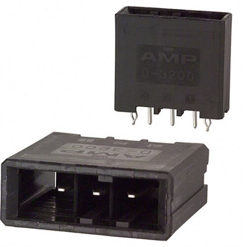 AMP D-3200 3针镀金直脚插座 1-178136-2 可直拍当天发货