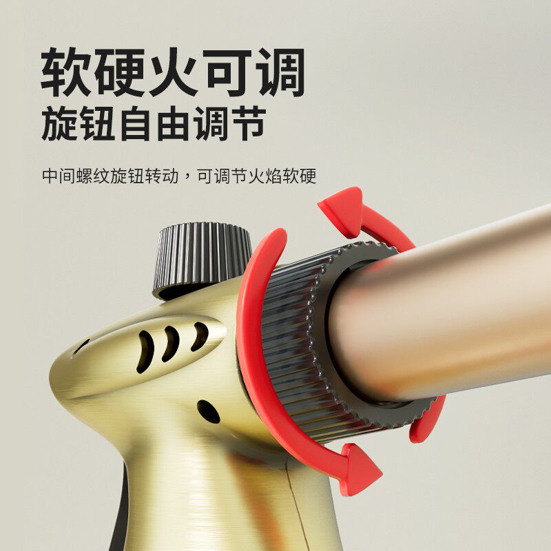升级铜管金属喷火烤枪喷枪烧猪毛卡式气罐焊枪喷火枪头烘焙点火