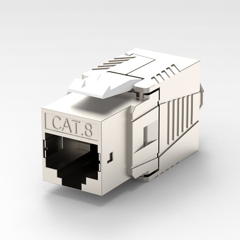八类网络模块免打金属屏蔽RJ45家用宽带CAT8万兆信息网线面板插座