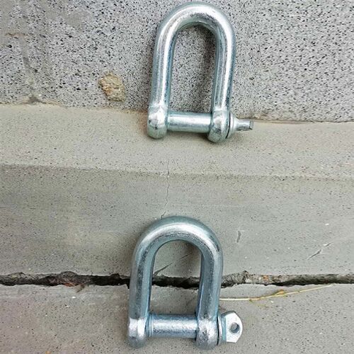 卸扣 搬运设备 u型起重吊具国标铁镀锌卸扣卡扣 D型吊环吊装锁扣