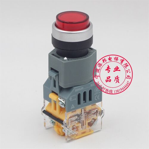B22 带灯按钮 AC220V DC24V 电梯凸头 平头开关