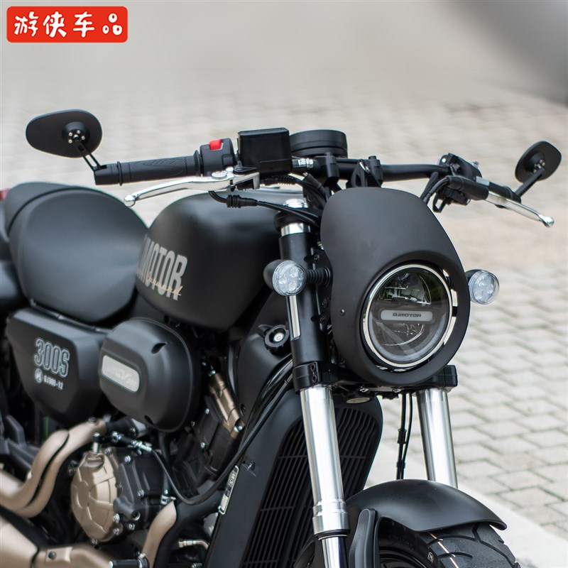 钱江QJMOTOR闪300s改装M把增高码前移压块平把方向把专用后倾车把图片