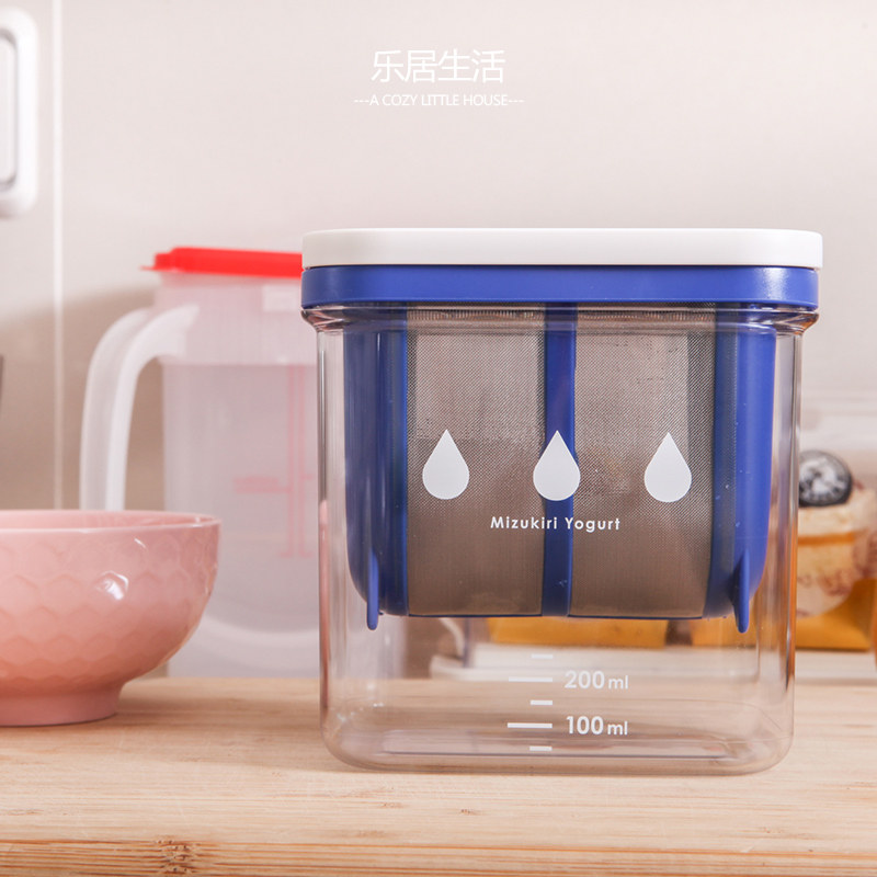 日本进口酸奶过滤器老酸奶制作盒里海希腊酸奶发酵盒水分沥干漏网