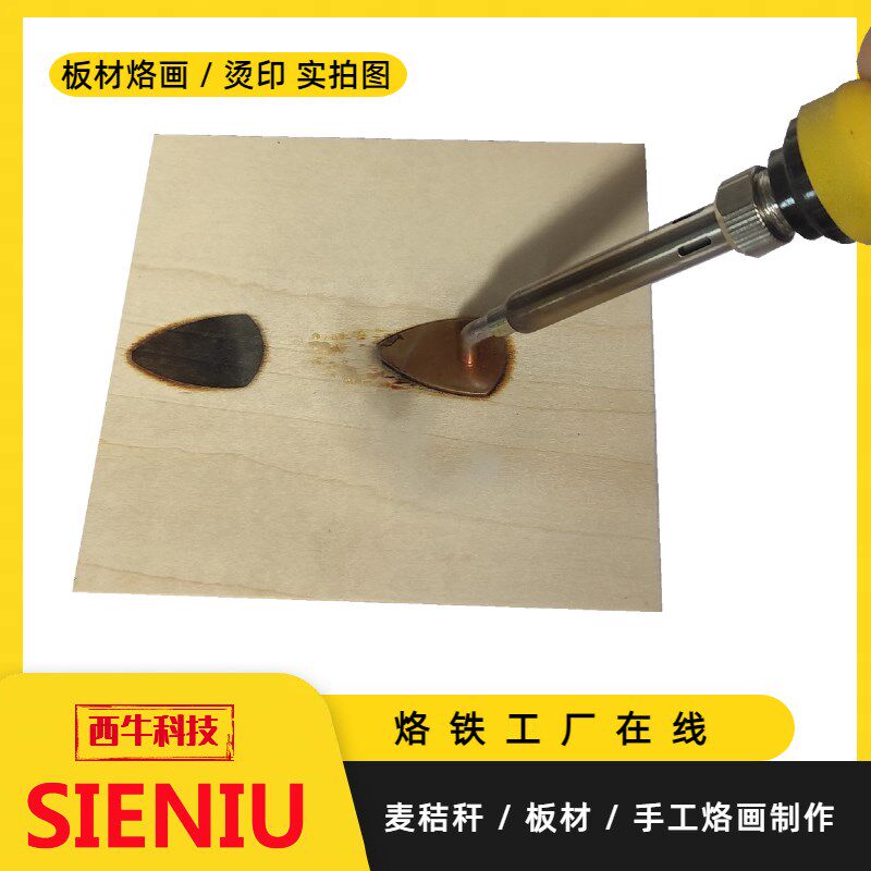 西牛麦秸秆烫画塑料维修烫印熨斗型烙画高温熨烫烫100W调温电烙铁